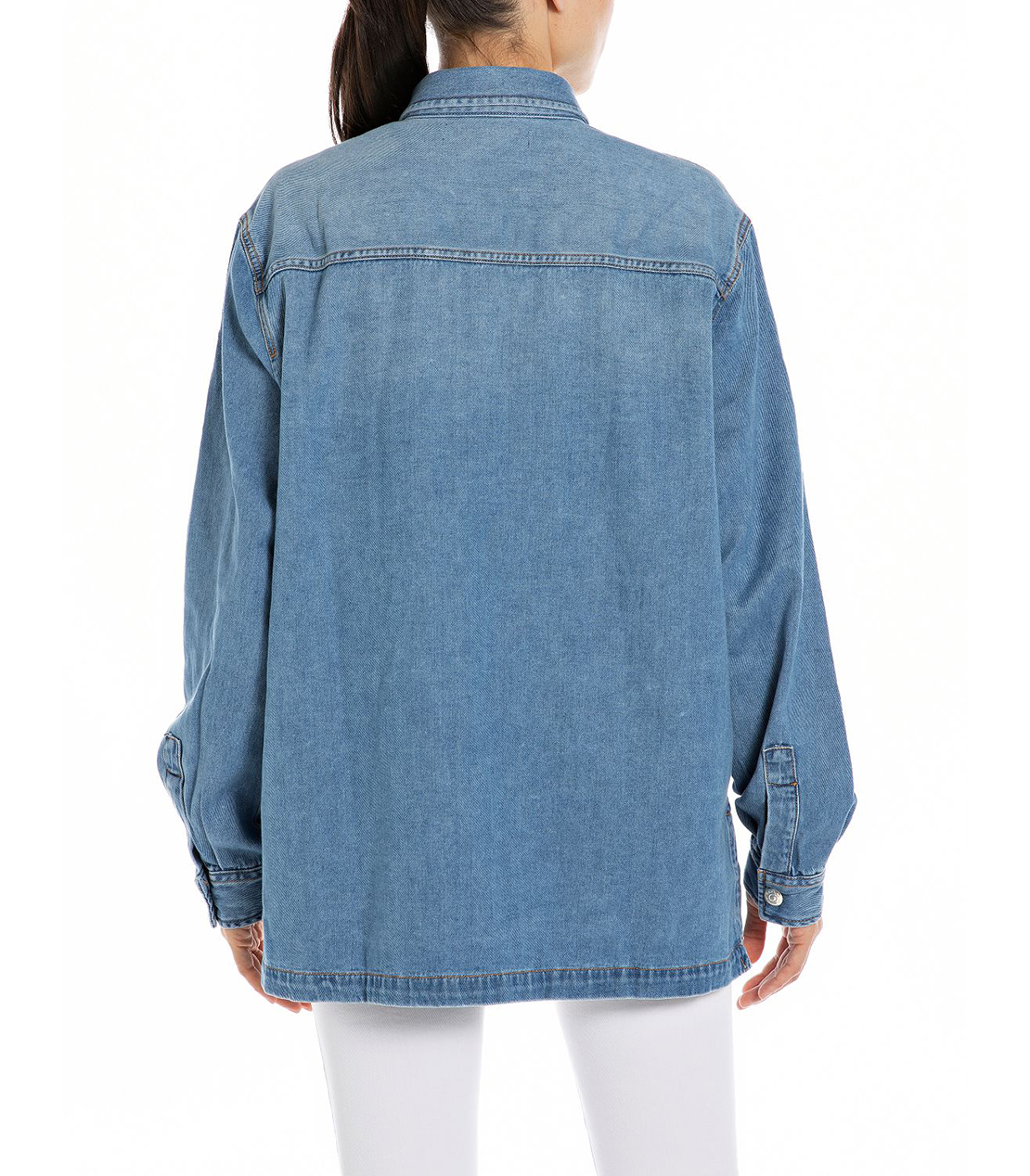 ブルーデニムオーバーシャツ 詳細画像 ミディアムブルー 2